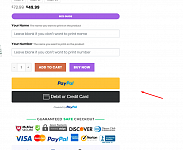 Debit card ở product page khi cắm paypal